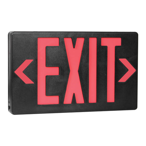 Best Lighting Products LED Double Faced Black Exit Sign with Red Letters - Battery Backup (EZXTEU2RB-EM)