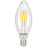 TCP LED Classic Filaments 4W B11 Dimmable 15000 Hours 40W Equivalent 2700K 300Lm E12 Base Clear 95 CRI (FB11D4027E12SCL95)
