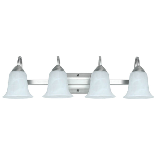 Feit Electric 3000K Dimmable LED 4-Light LED Brushed Nickel Vanity w/ Alabaster Glass Bulb (73805)