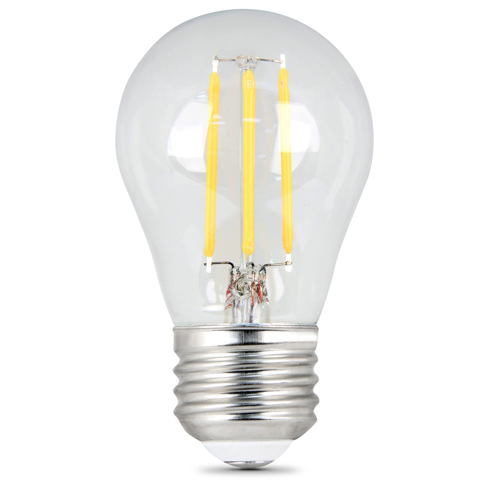Feit Electric LED A15 40W Equivalent, 450 Lumens, Filament Clear Glass, Medium Base, 5000K 2 Pack, CEC Compliant Bulb (BPA1540/950CA/FIL/2)