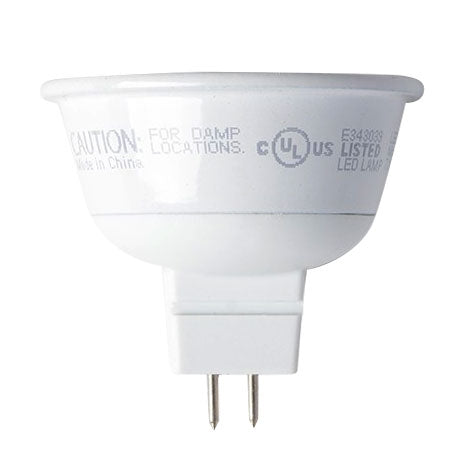 TCP 7 Watt MR16 LED 3000K 12V 500 Lumen 80 CRI Bipin (GU5.3) Base Dimmable Shatter Resistant Flood Bulb (LED712VMR16V30KFL)